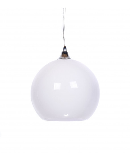 NOWOCZESNA LAMPA WISZĄCA SZKLANA BIAŁA MOLTON