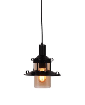 LAMPA WISZĄCA INDUSTRIALNA LOFT CZARNA CAPRI W1