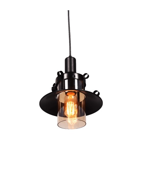 LAMPA WISZĄCA INDUSTRIALNA LOFT CZARNA CAPRI W1