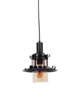 LAMPA WISZĄCA INDUSTRIALNA LOFT CZARNA CAPRI W1