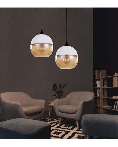 LAMPA WISZĄCA LOFT INDUSTRIALNA BIAŁA ALBION