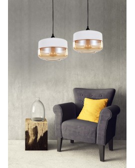 LAMPA WISZĄCA LOFT INDUSTRIALNA BIAŁA BARLET