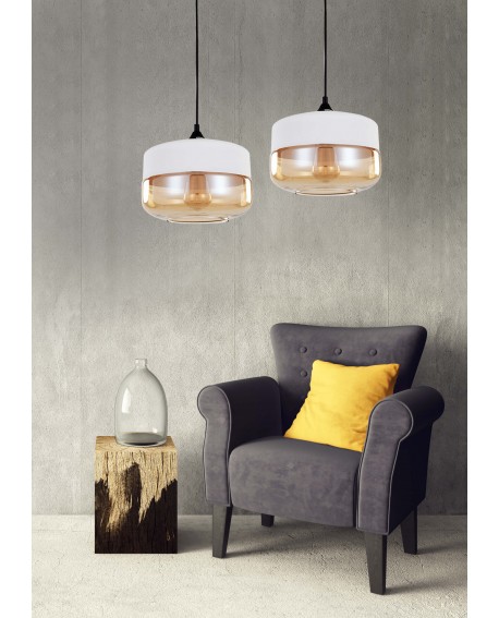 LAMPA WISZĄCA LOFT INDUSTRIALNA BIAŁA BARLET