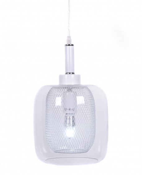 NOWOCZESNA LAMPA WISZĄCA BIAŁA BESSA