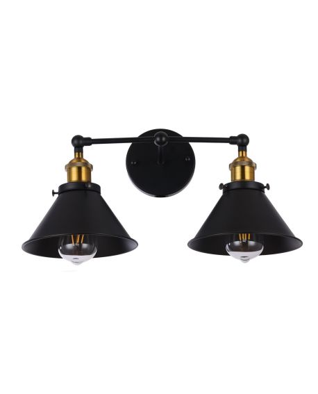 LAMPA ŚCIENNA KINKIET LOFTOWY CZARNY GUBI DUO