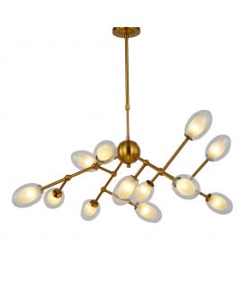NOWOCZESNA LAMPA WISZĄCA MOSIĘŻNA CROCUS W12