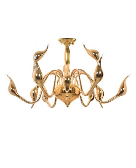 ORYGINALNA NOWOCZESNA LAMPA SUFITOWA ZŁOTA MAGICA W12