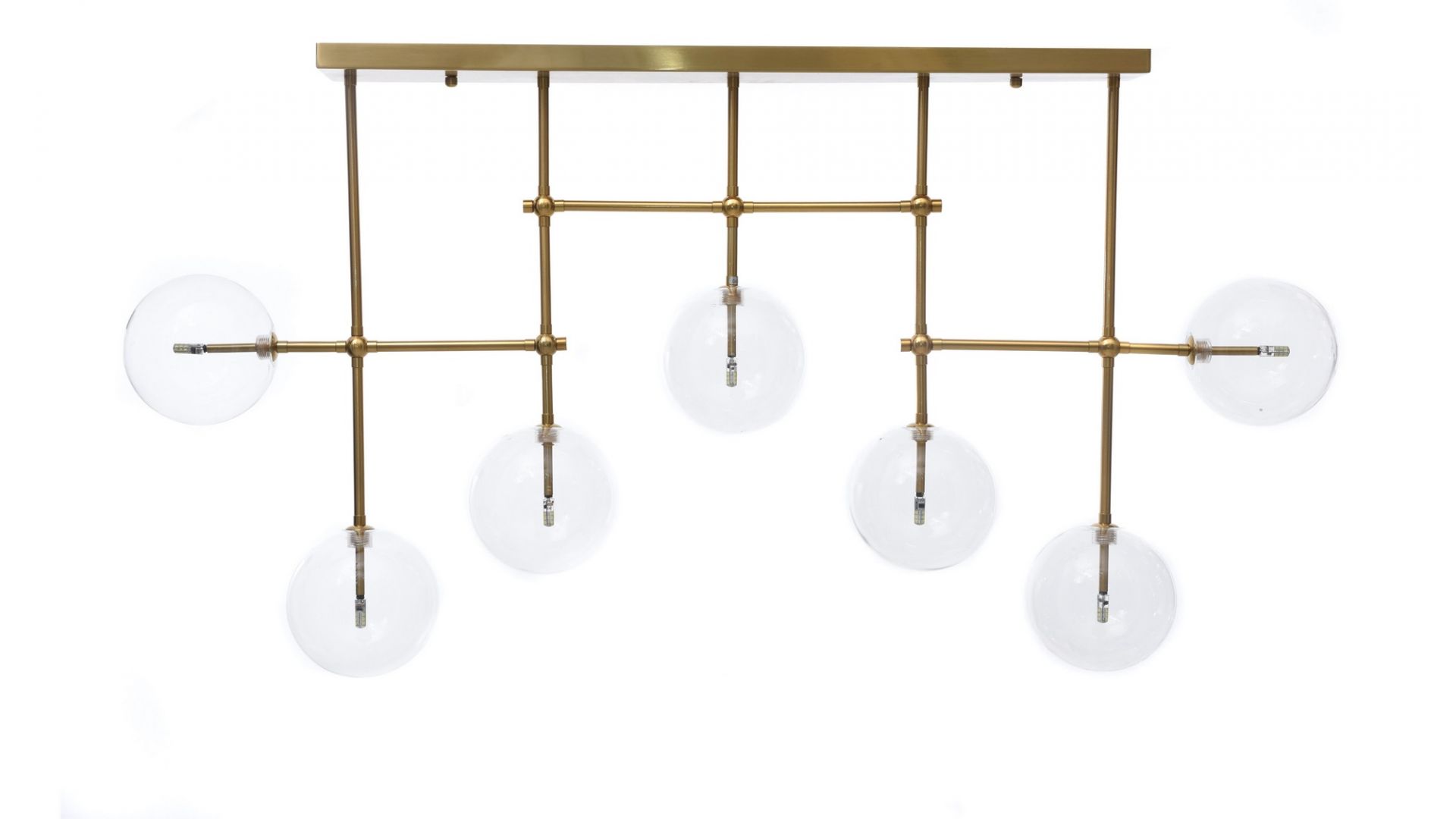 NOWOCZESNA LAMPA SUFITOWA PLAFON MOSIĘŻNY BERGAMO W7