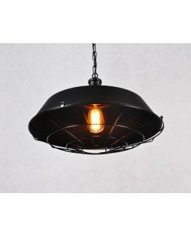 LAMPA WISZĄCA INDUSTRIALNA LOFT CZARNA ARIGIO D45