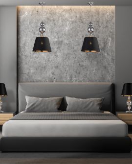 NOWOCZESNA LAMPA WISZĄCA CZARNA MURANEO