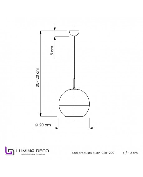 NOWOCZESNA LAMPA WISZĄCA CHROMOWANA VERONI D20