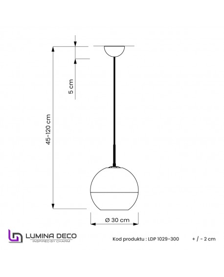 NOWOCZESNA LAMPA WISZĄCA CHROMOWANA VERONI D30