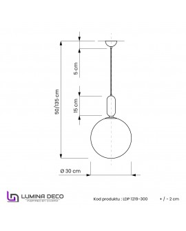 NOWOCZESNA LAMPA WISZĄCA ZŁOTA ORITO D30