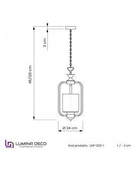 LAMPA WISZĄCA LOFT MOSIĘŻNA ATLANTA W1