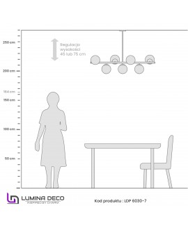 NOWOCZESNA LAMPA WISZĄCA MOSIĘŻNA FREDICA W7