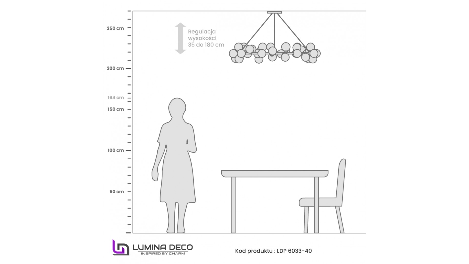 NOWOCZESNA LAMPA WISZĄCA MOSIĘŻNA MARSIADA W40