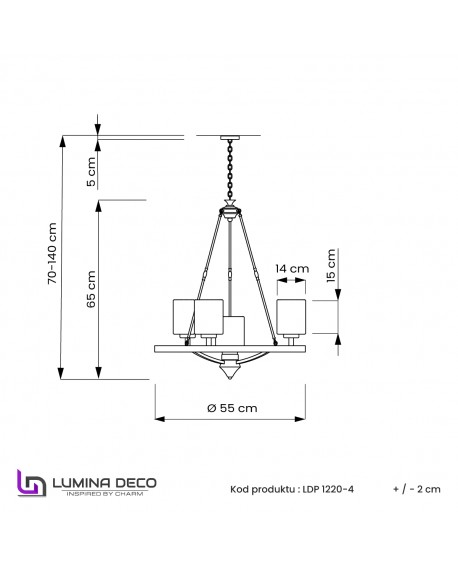 LAMPA WISZĄCA LOFT CHROMOWANA SANTINI W4