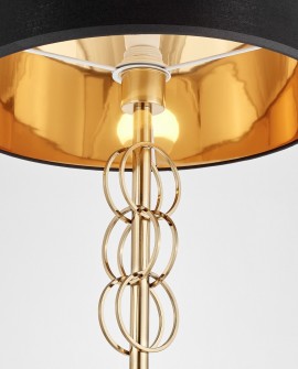 LAMPA STOJĄCA PODŁOGOWA CZARNO-MOSIĘŻNA AZZARIA