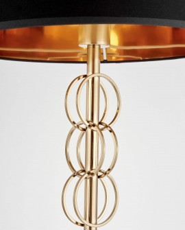 LAMPA STOJĄCA PODŁOGOWA CZARNO-MOSIĘŻNA AZZARIA