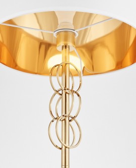 LAMPA STOJĄCA PODŁOGOWA BIAŁO-MOSIĘŻNA AZZARIA