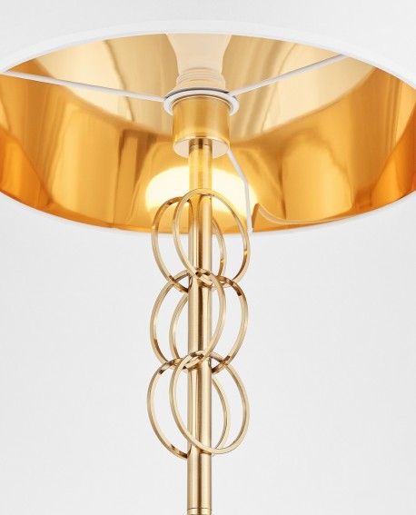 LAMPA STOJĄCA PODŁOGOWA BIAŁO-MOSIĘŻNA AZZARIA