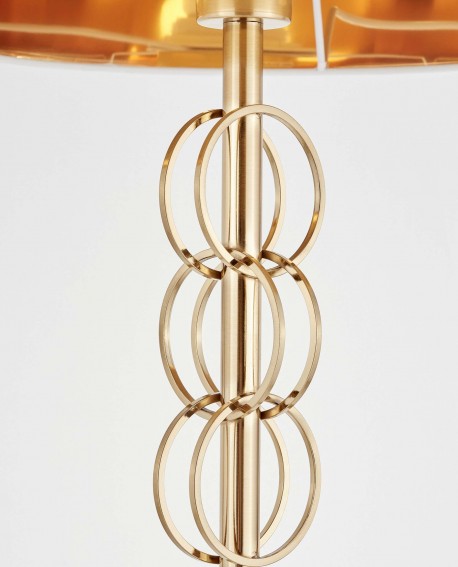 LAMPA STOJĄCA PODŁOGOWA BIAŁO-MOSIĘŻNA AZZARIA