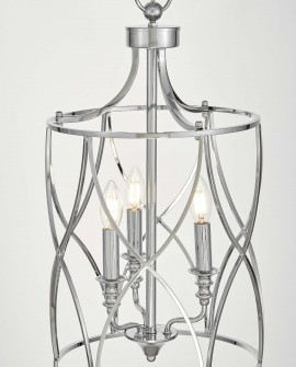 LAMPA SUFITOWA ART DECO CHROMOWANA ELMONT W3