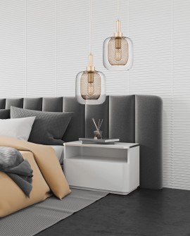 NOWOCZESNA LAMPA WISZĄCA ZŁOTA BESSA