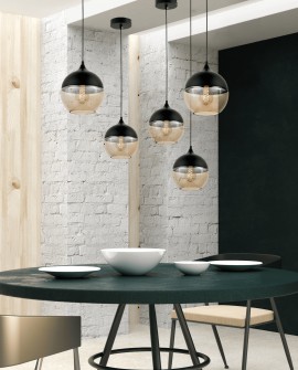 LAMPA WISZĄCA LOFT INDUSTRIALNA CZARNA ALBION