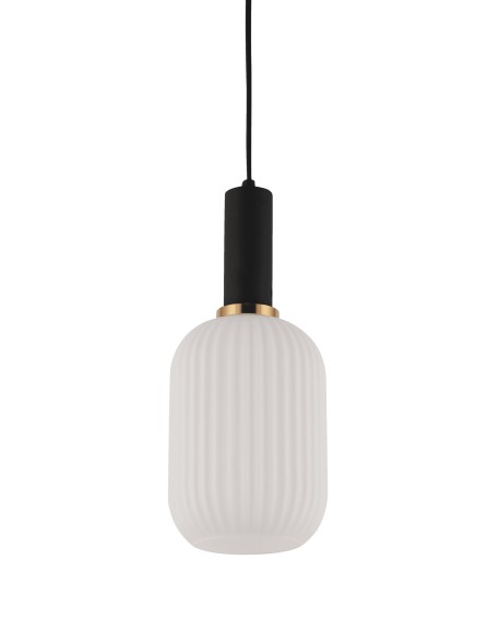 LAMPA WISZĄCA LOFT BIAŁO-CZARNA RICO