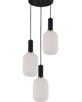 LAMPA WISZĄCA LOFT BIAŁO-CZARNA RICO W3