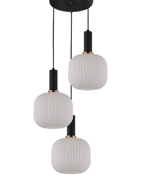 LAMPA WISZĄCA LOFT BIAŁO-CZARNA GATO W3