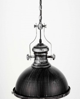 LAMPA WISZĄCA INDUSTRIALNA DUŻA STARE SREBRO ELIGIO W1