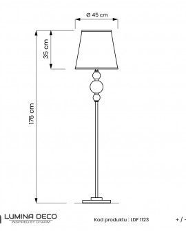 LAMPA STOJĄCA PODŁOGOWA CZARNA MURANEO