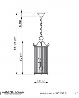 LAMPA WISZĄCA LOFT CHROMOWANA BOSTON W3