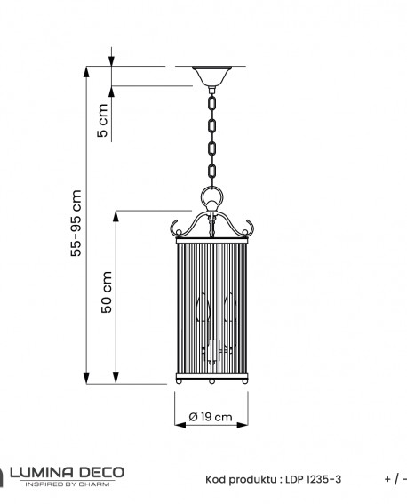 LAMPA WISZĄCA LOFT CHROMOWANA BOSTON W3