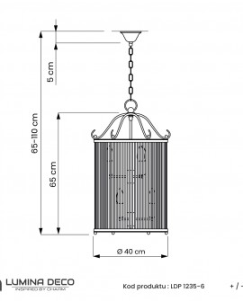 LAMPA WISZĄCA LOFT MOSIĘŻNA BOSTON W6