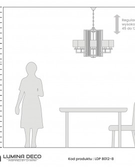 NOWOCZESNA LAMPA WISZĄCA CHROMOWANA MANHATTAN W8