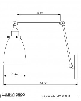 LAMPA ŚCIENNA KINKIET LOFTOWY FABI PRO GREY W2