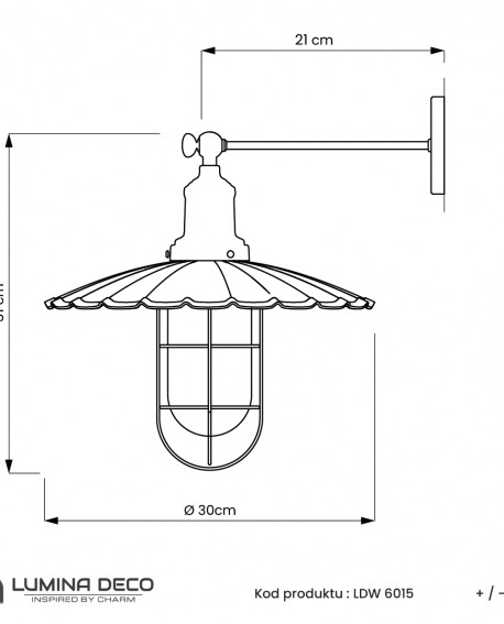 LAMPA ŚCIENNA KINKIET LOFTOWY STARE SREBRO LATARO