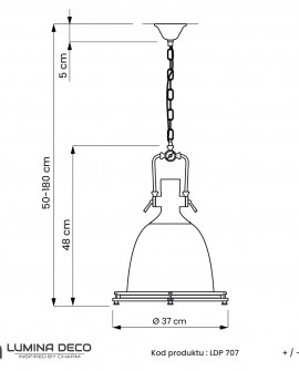 LAMPA WISZĄCA LOFT MOSIĘŻNA ALCANTARE