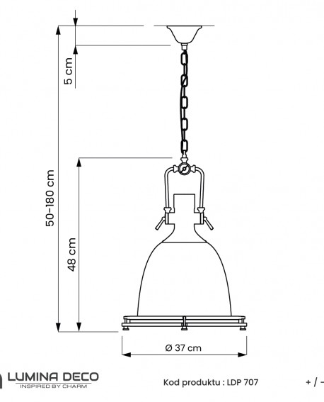 LAMPA WISZĄCA LOFT MOSIĘŻNA ALCANTARE