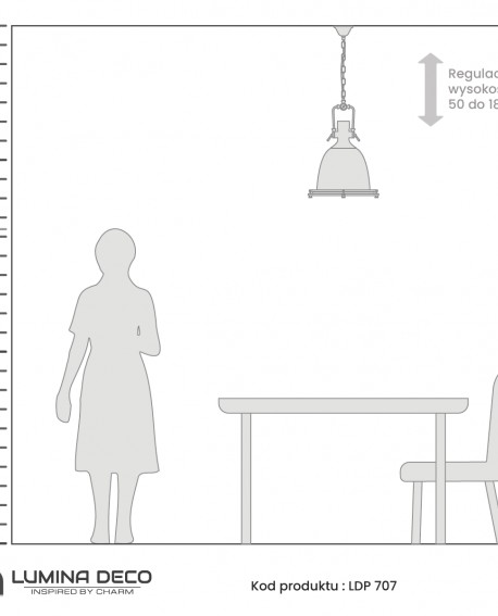 LAMPA WISZĄCA LOFT MOSIĘŻNA ALCANTARE