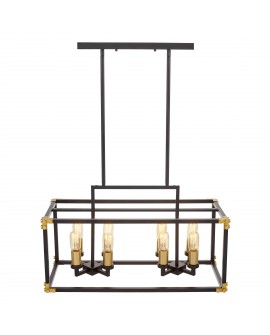 LAMPA WISZĄCA LOFT CZARNO-MOSIĘŻNA WALDORF W8