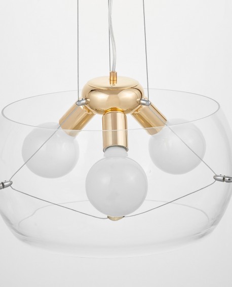 NOWOCZESNA LAMPA WISZĄCA GLOBO GOLD D40