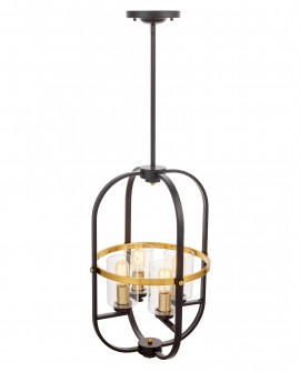 LAMPA WISZĄCA LOFT CZARNO-MOSIĘŻNA MONTEREY W4