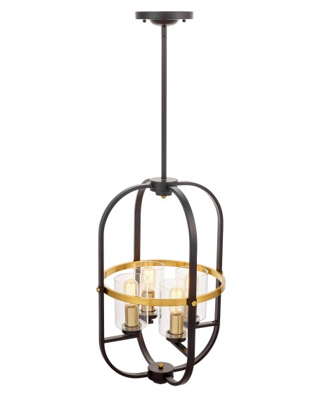 LAMPA WISZĄCA LOFT CZARNO-MOSIĘŻNA MONTEREY W4