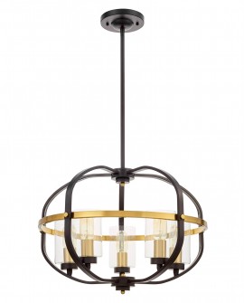 LAMPA WISZĄCA LOFT CZARNO-MOSIĘŻNA MONTEREY W5