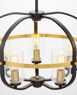 LAMPA WISZĄCA LOFT CZARNO-MOSIĘŻNA MONTEREY W5