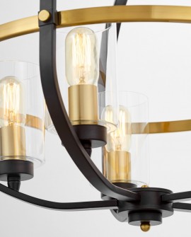 LAMPA WISZĄCA LOFT CZARNO-MOSIĘŻNA MONTEREY W5